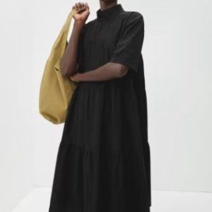 Tiered Mockneck Dress